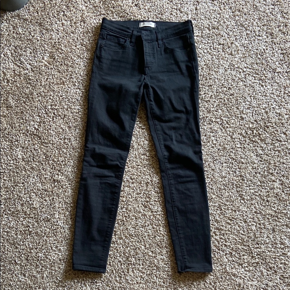 Madewell Women's 9” High Rise Skinny Jeans - Black, like new